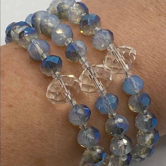 Bracelet Crystal Beads Wrap Memory Wire Artisan - Picture 8 of 8